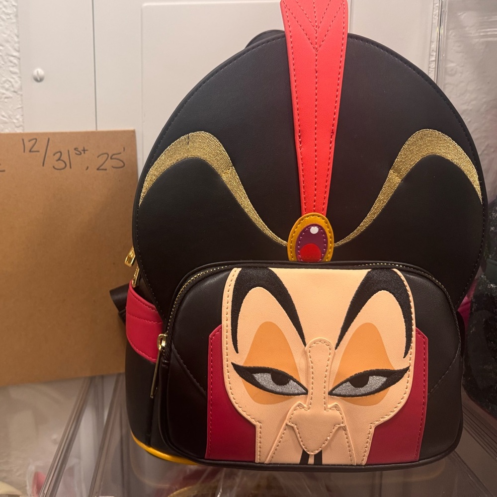 Loungefly Black and Red Jafar Backpack